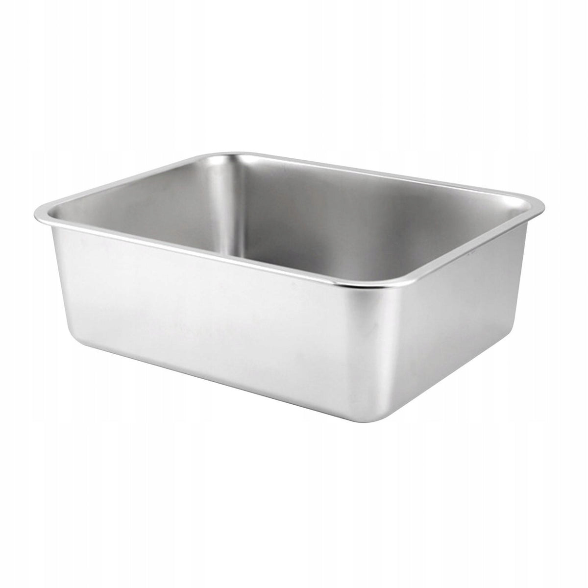 Cat Litter Box, Kitten Litter Box, Stainless Steel, Open 50cmx35cmx15cm