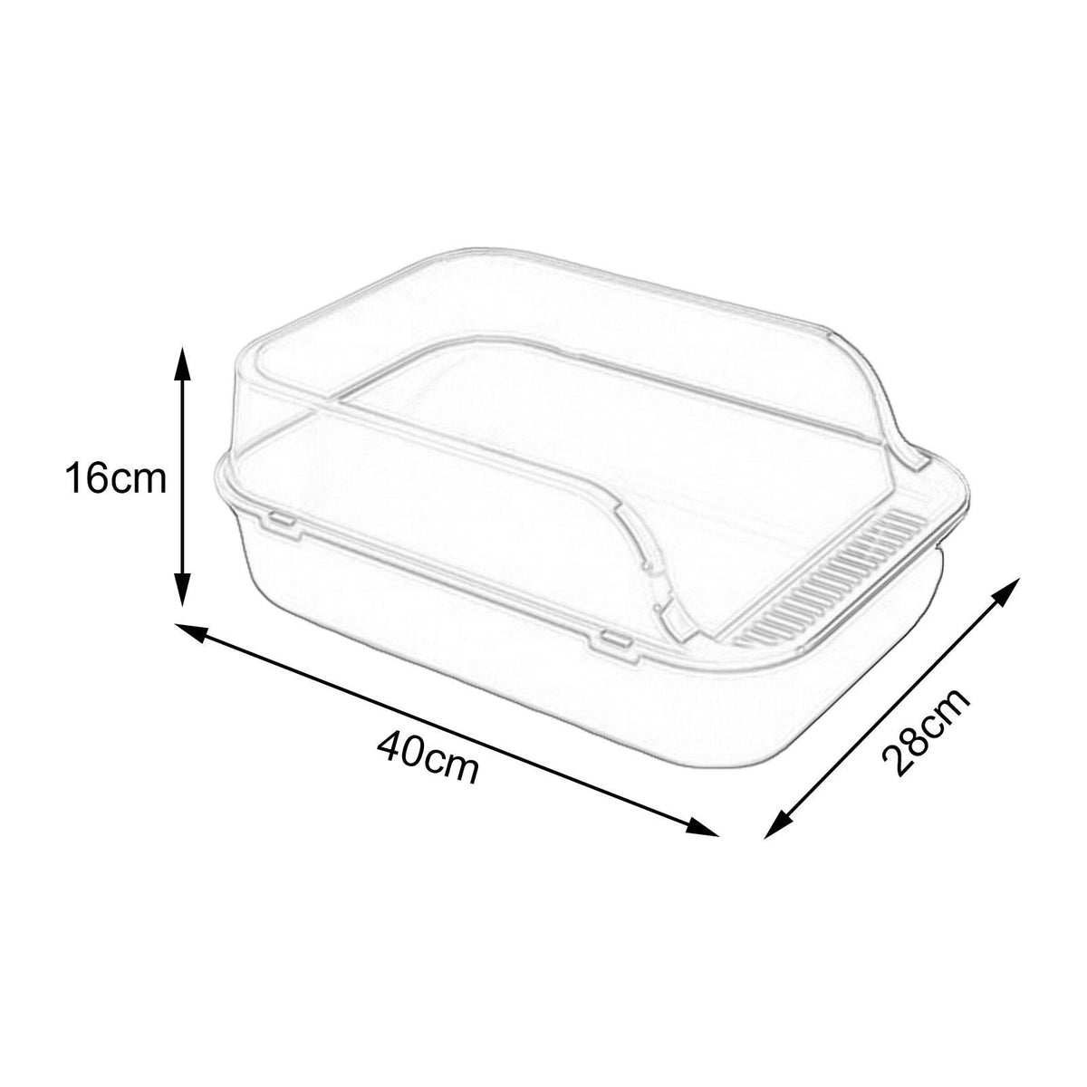 Cat Litter Box Kitten Toilet for Small Pets Rabbit Small Medium Cats Gray Packaging status original