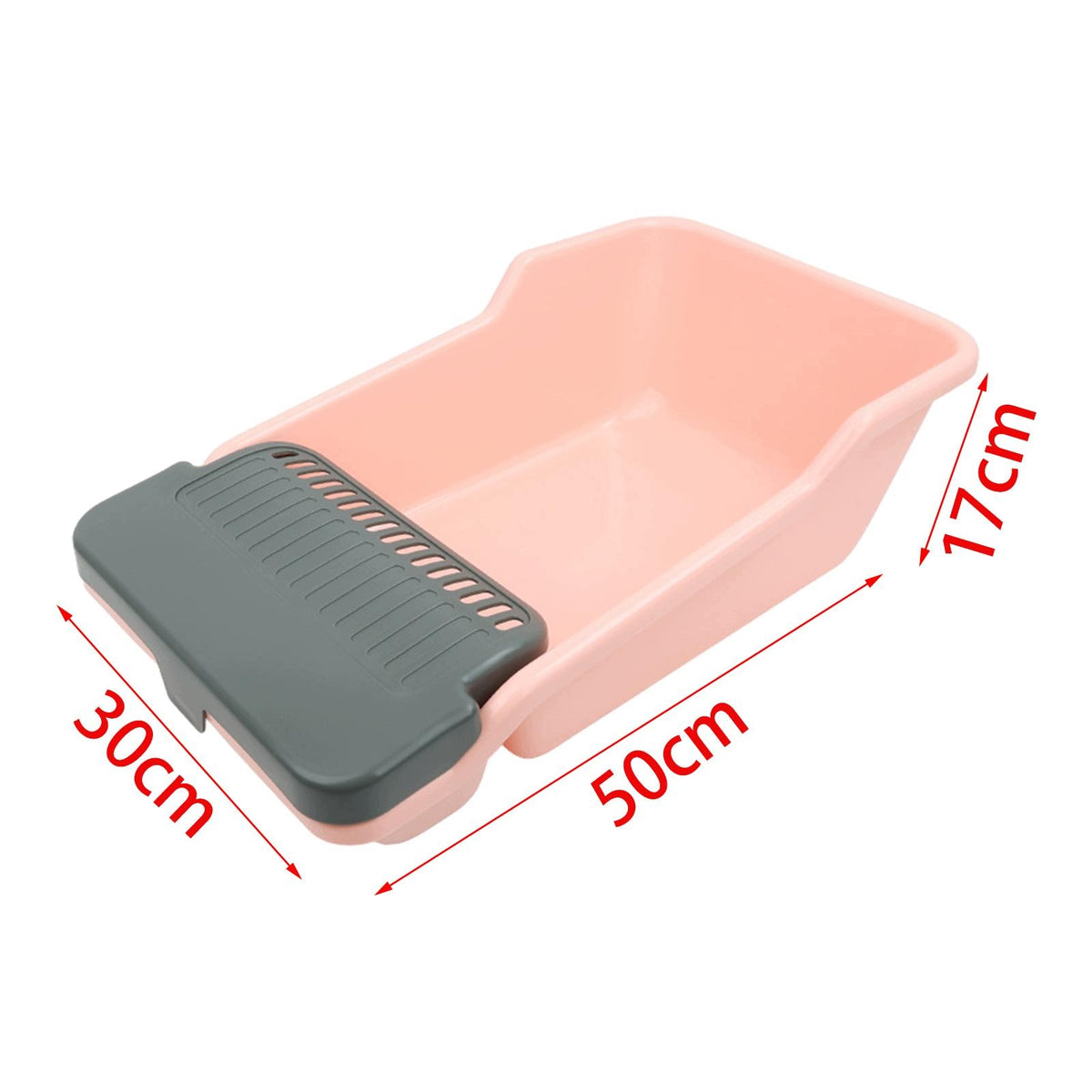 Cat Litter Box Kitty Litter Box Easy to Clean Kitten Toilet Detachable Pink Packaging status original