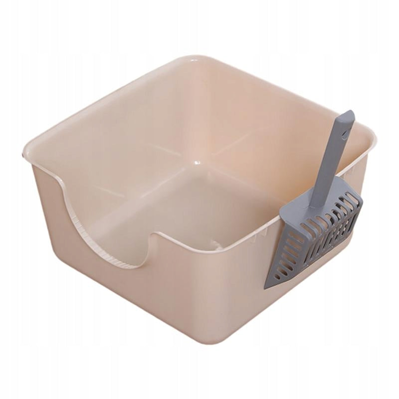 Cat Litter Box Kitty Litter Pan Portable Bedpan Easy to Clean coffee Packaging status original