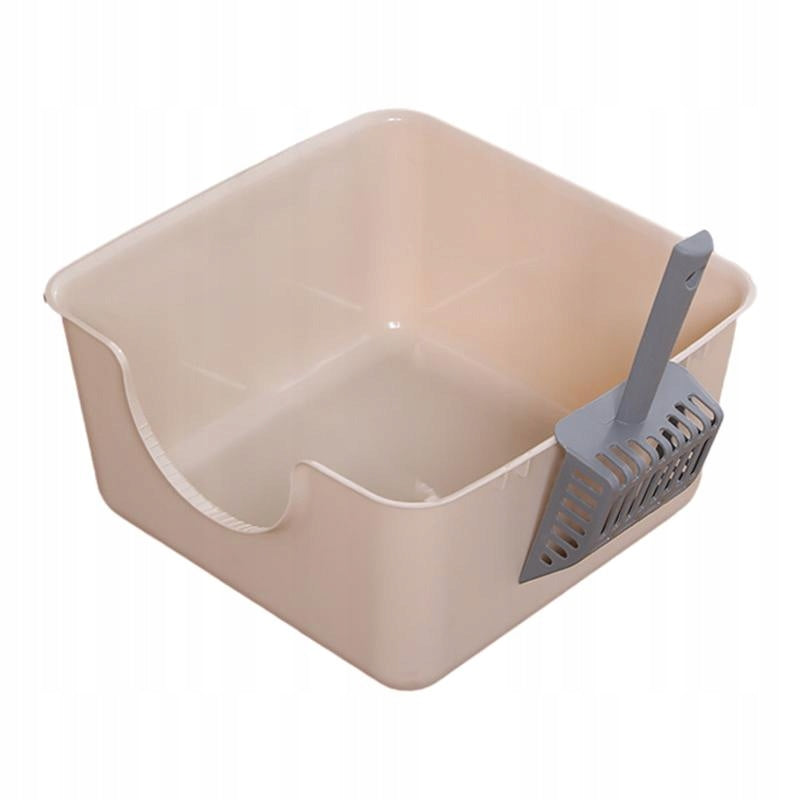 Cat Litter Box Kitty Litter Pan Portable Bedpan Easy to Clean coffee