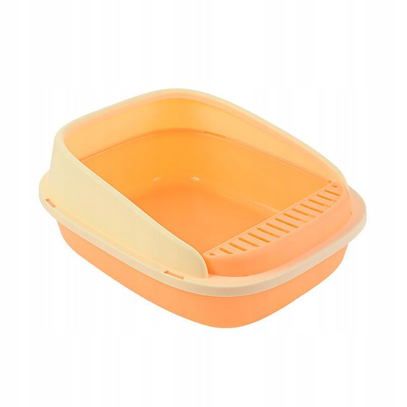 Cat Litter Box Kitty Litter Pan with Frame with Scooper Orange 40x33x16cm Packaging status original
