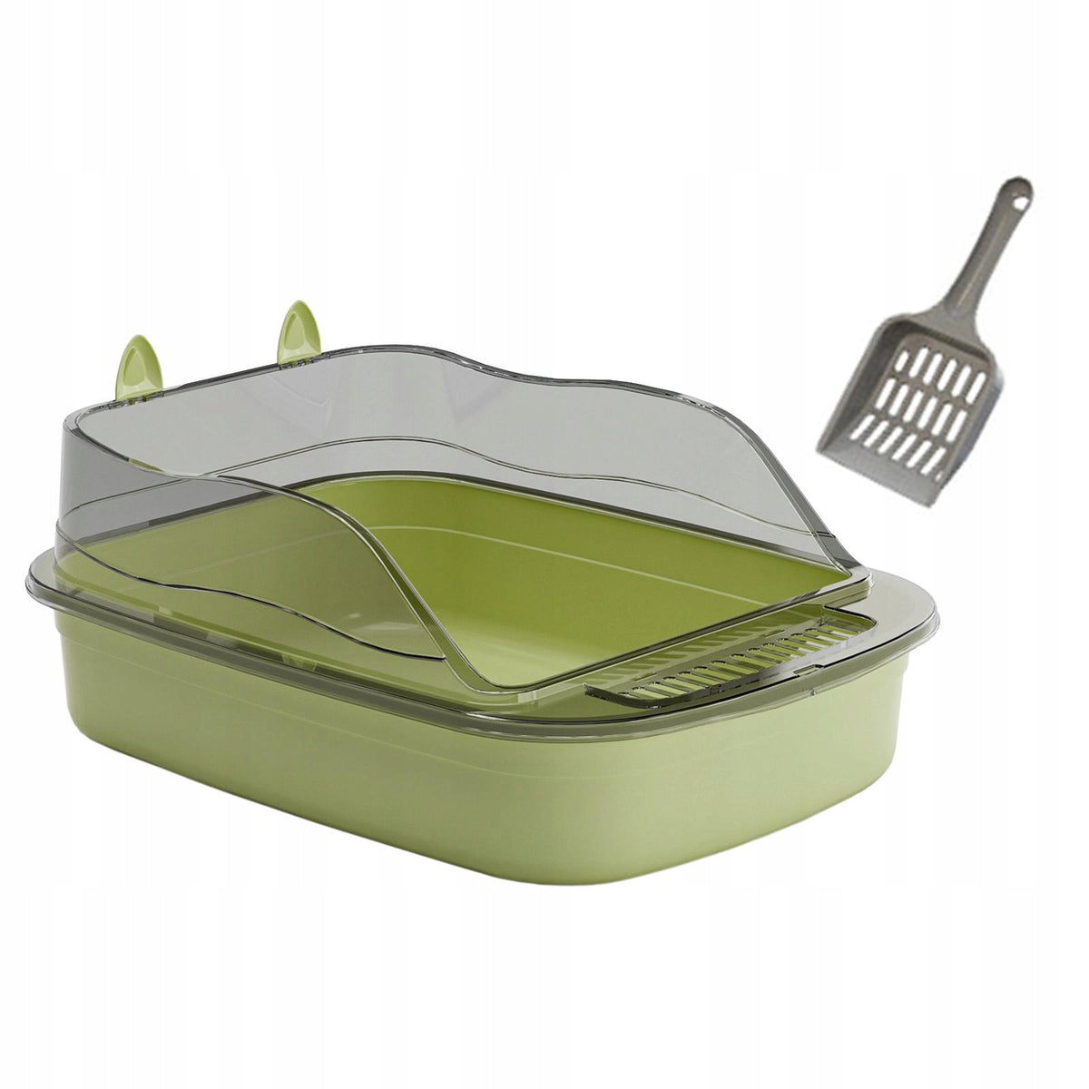 Cat Litter Box Large Bedpan Cat Litter Container Cat Sandbox Cat green