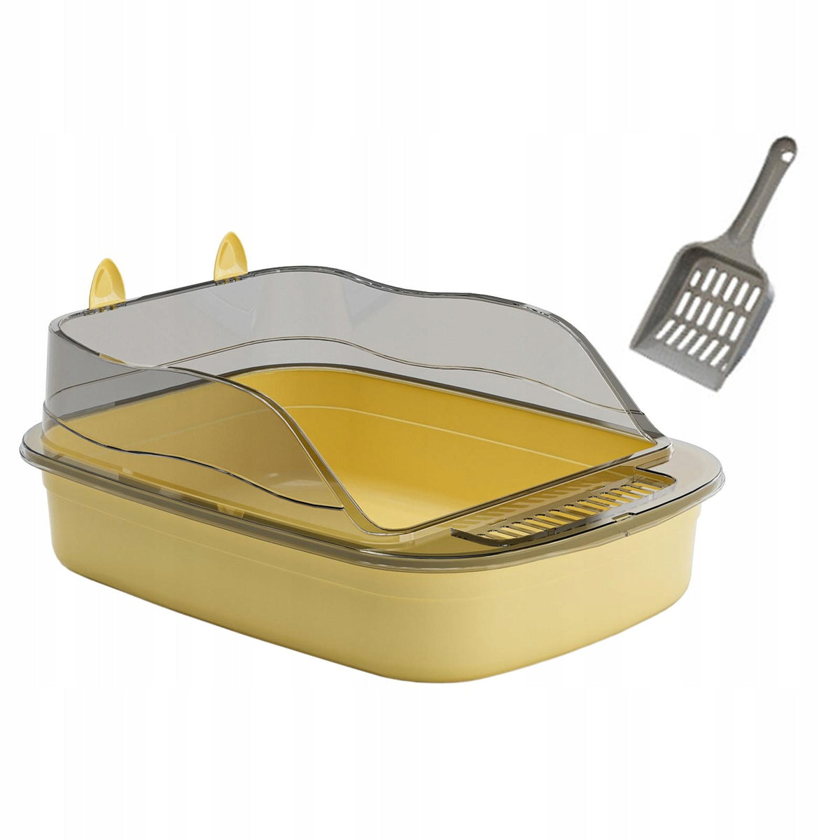 Cat Litter Box Large Bedpan Cat Litter Container Cat Sandbox Cat yellow