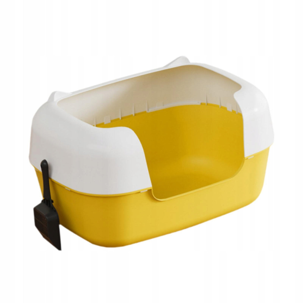 Cat Litter Box, Large Cat Bowl And Toilet Tray As A Litter Container yellow