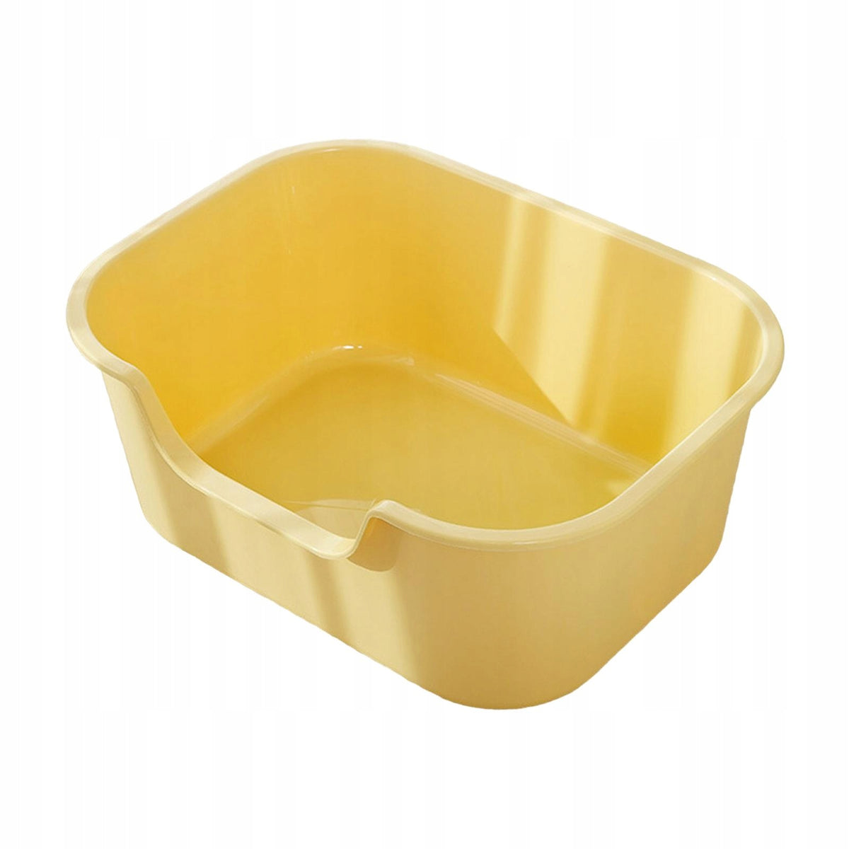 Cat Litter Box Portable Anti Splashing Cat Sand Box Open Top Pet Yellow