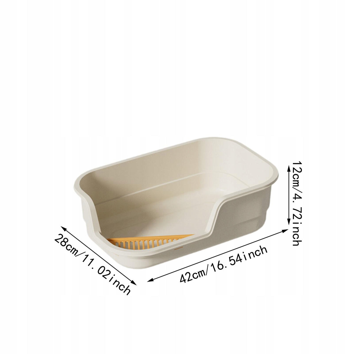 Cat Litter Box Portable Sides Anti Splash Easy Carry Anti Splashing beige Manufacturer code 05564076232