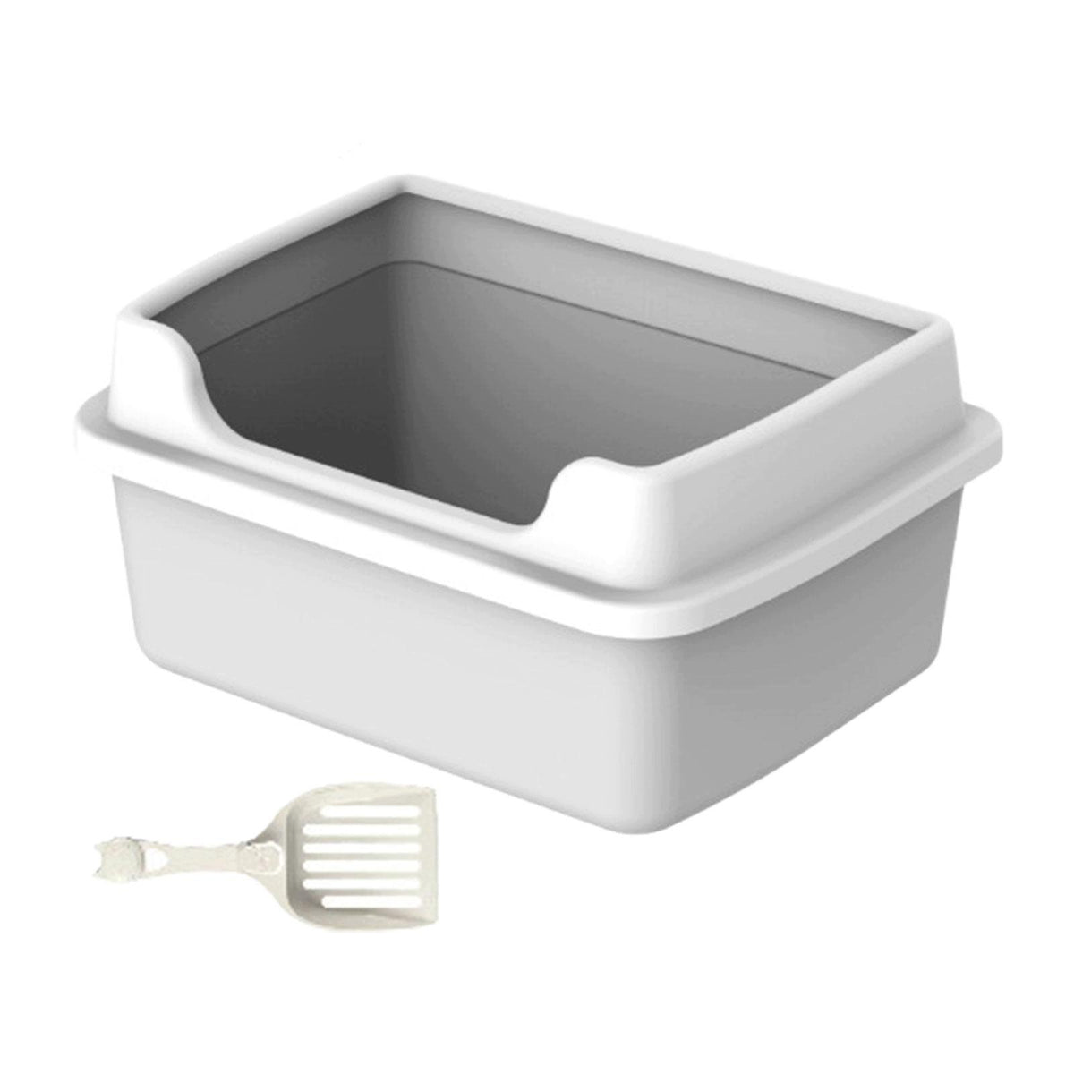 Cat Litter Box Removable Open Top Cat Litter Box for Gray M 38x29x18.5cm