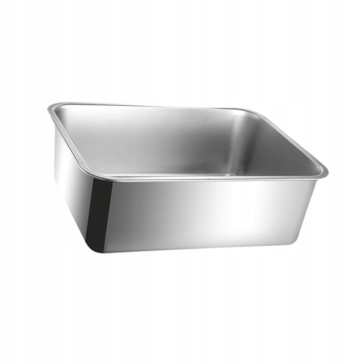 Cat Litter Box, Sand Basin, Stainless Steel, Open Top, Non Height 15cm