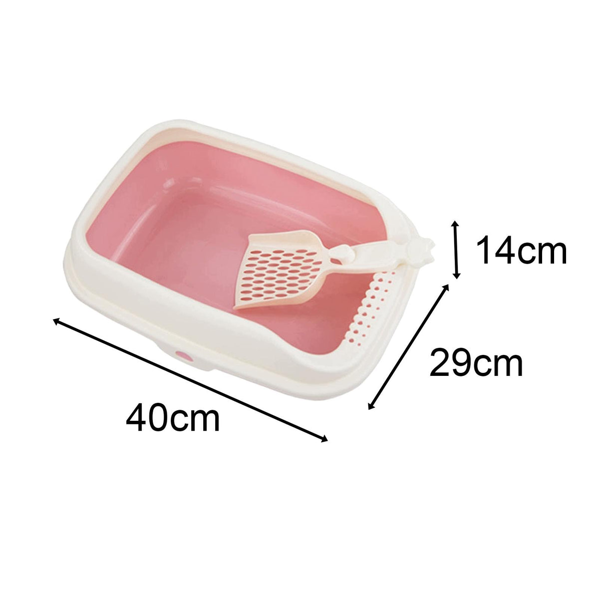 Cat Litter Box Splashproof Cat Litter Container Toilet Open Top Pet pink S Manufacturer code 08764059490