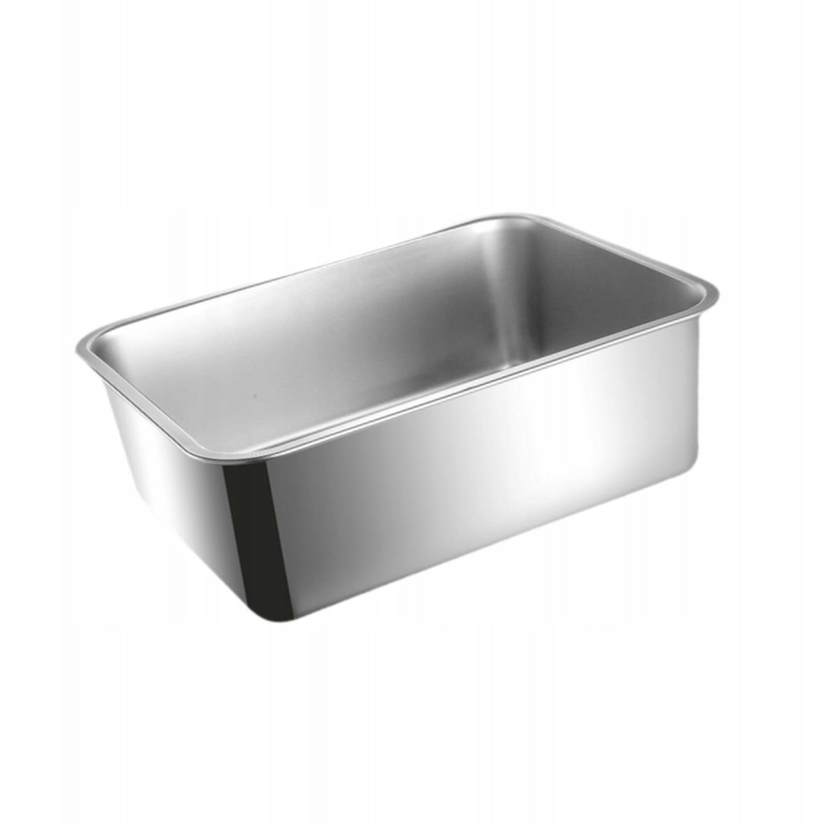 Cat Litter Box Stainless Steel Large Capacity Anti Splashing Height 15cm