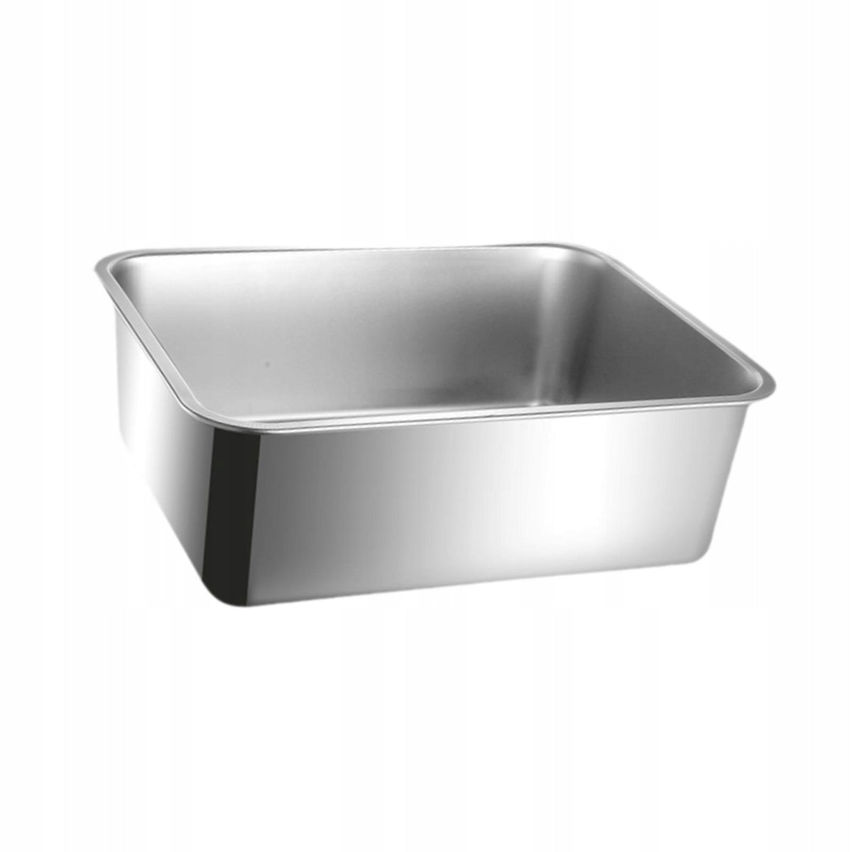 Cat Litter Box Stainless Steel Sandbox Splashproof Easy to Height 10cm Packaging status original