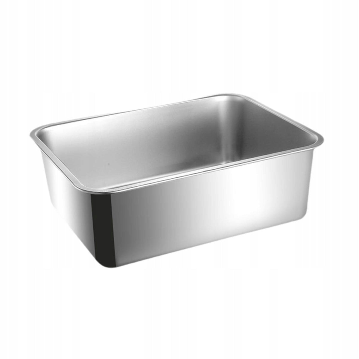 Cat Litter Box Stainless Steel Sandbox Splashproof Easy to Height 15cm Manufacturer code 10664084352