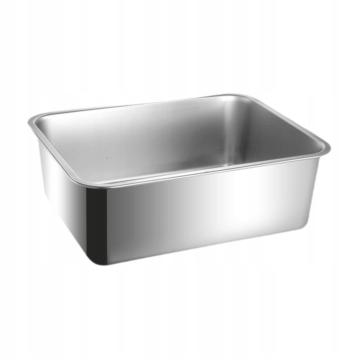 Cat Litter Box Stainless Steel Sturdy Large Anti Splashing Height 10cm