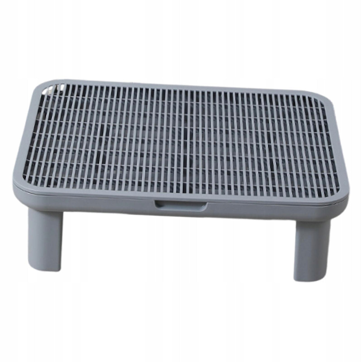 Cat Litter Box Step Anti Tracking Easy to Clean Professional Litter Gray