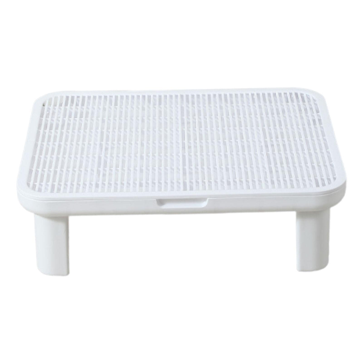 Cat Litter Box Step Anti Tracking Easy to Clean Professional Litter White