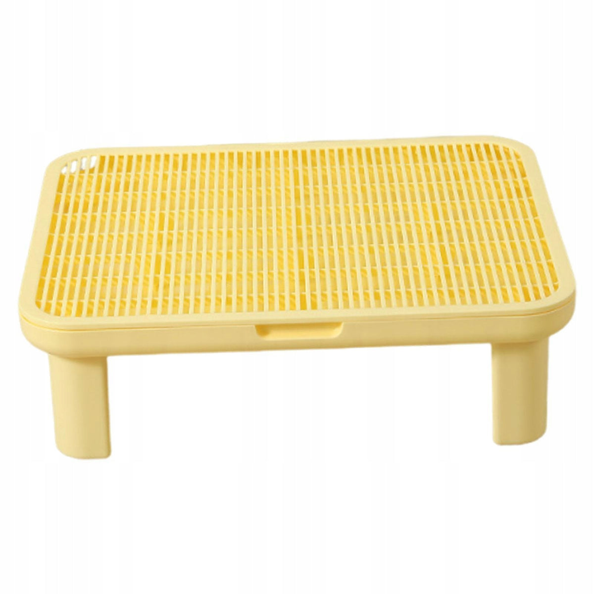 Cat Litter Box Step Anti Tracking Easy to Clean Professional Litter Yellow Packaging status original