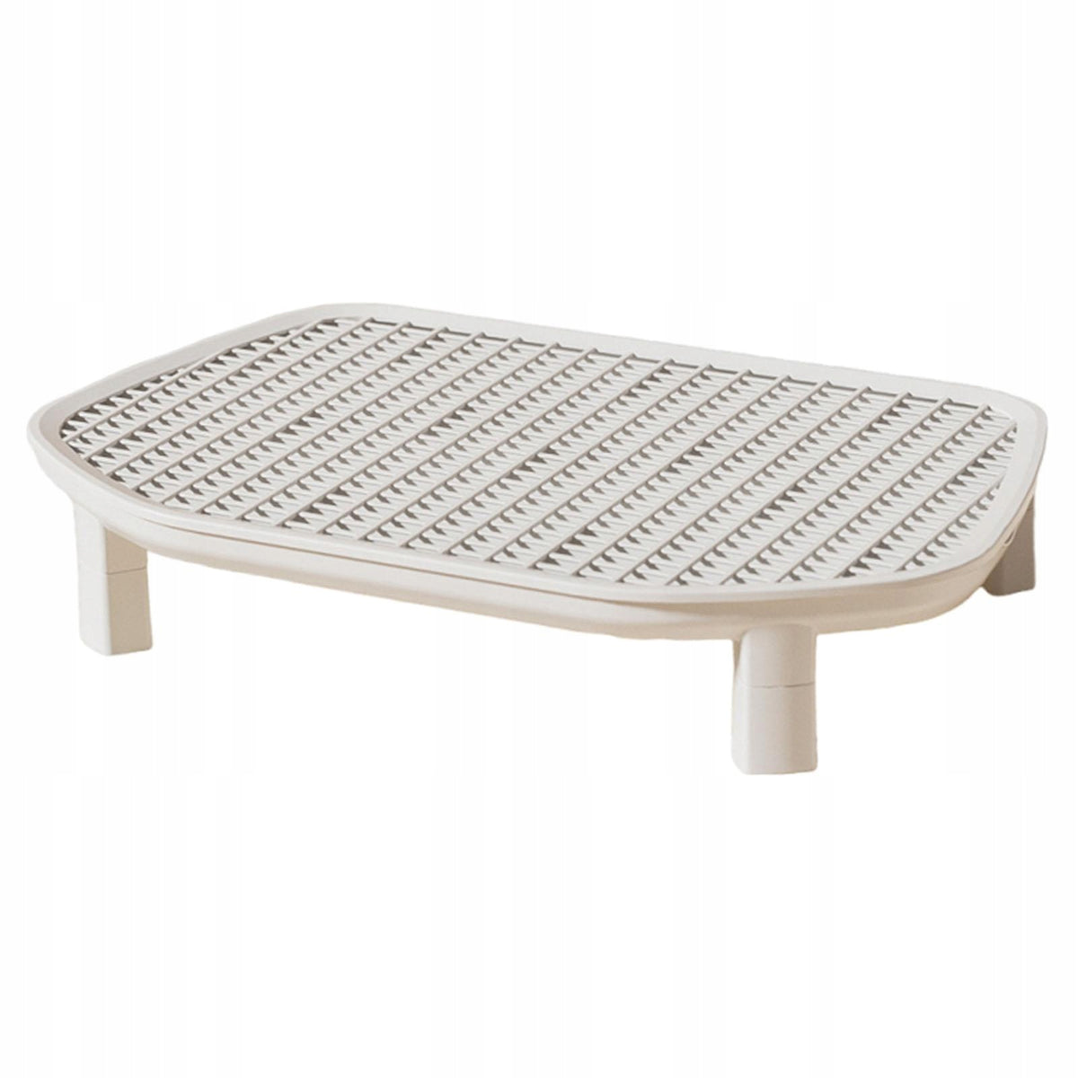 Cat Litter Box Step Durability Premium Professional Cat Litter White