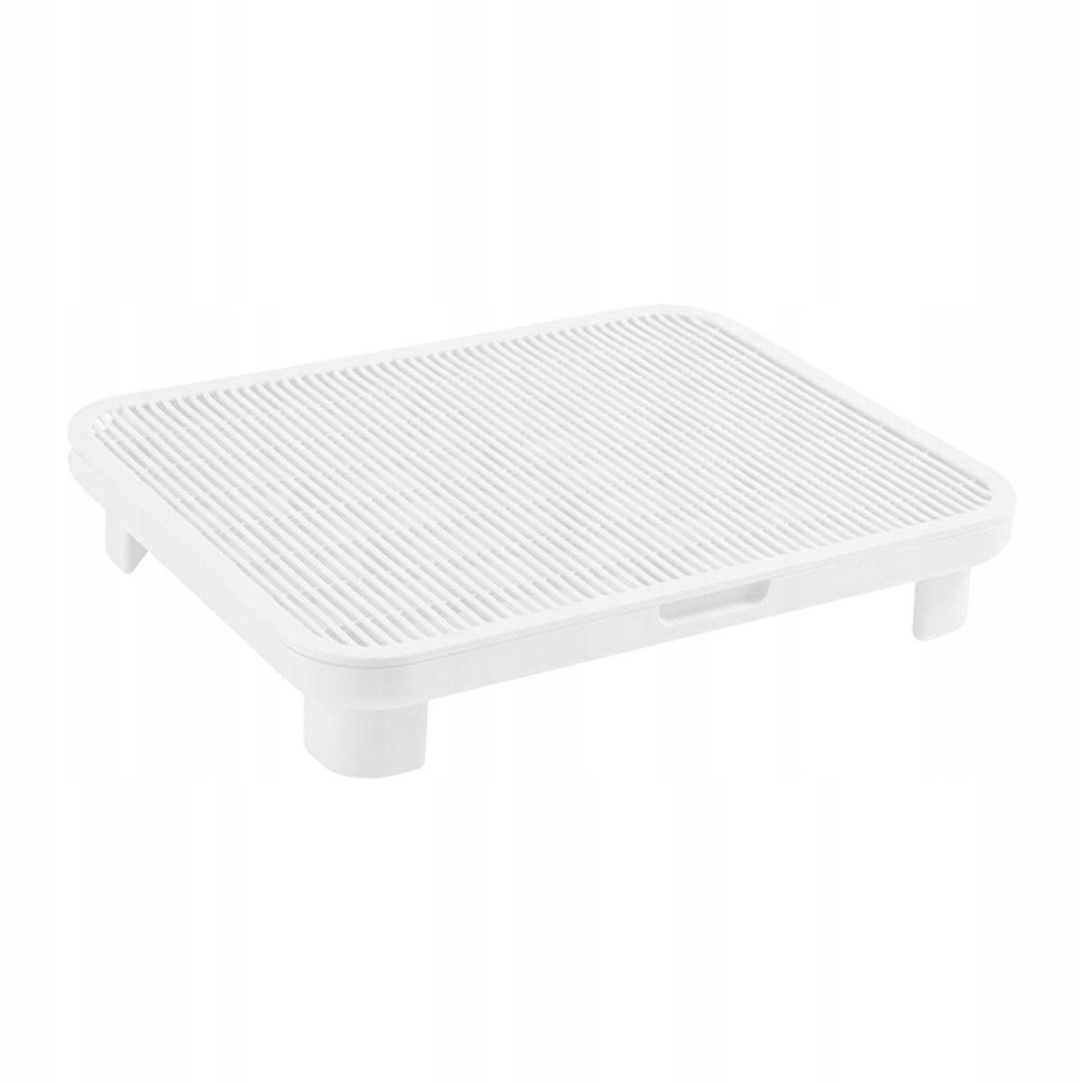 Cat Litter Box Step Reduces Tracking Reusable Premium Nonslip Litter White