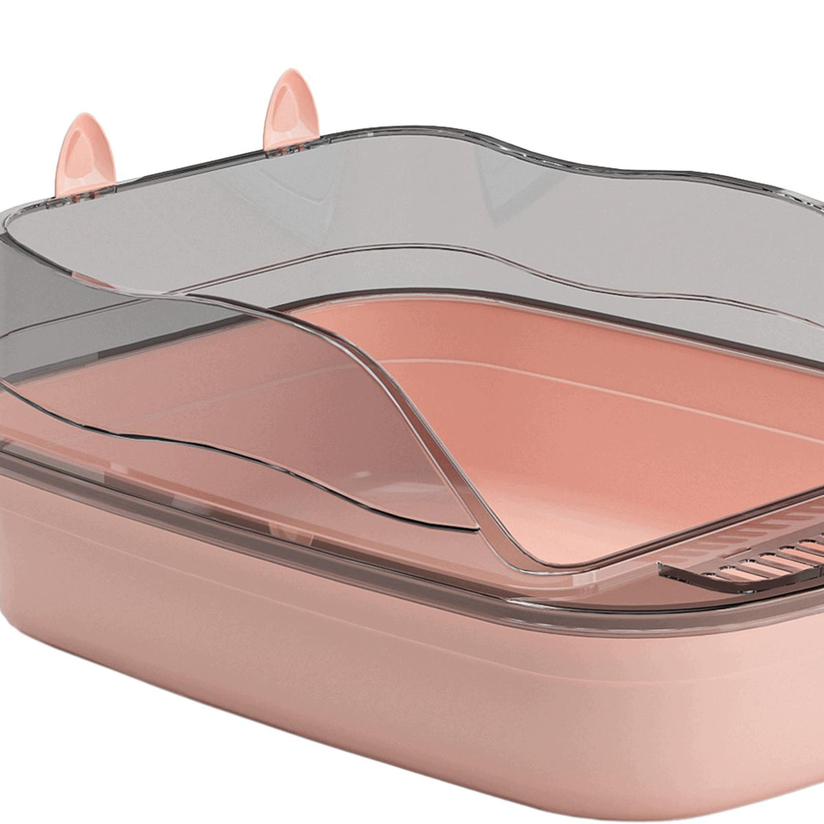 Cat Litter Box, Sturdy Plastic, Open Top with Frame, High Protection pink Manufacturer code 03364065037