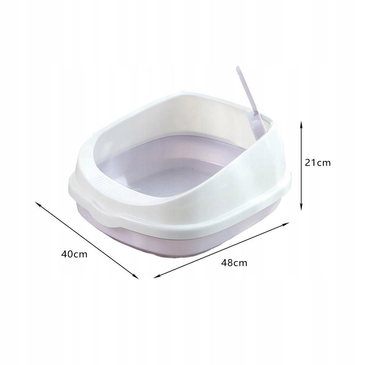 Cat Litter Box Toilet Portable Sandbox Semi Closed Anti Splashing with Gray Manufacturer code 07864052772