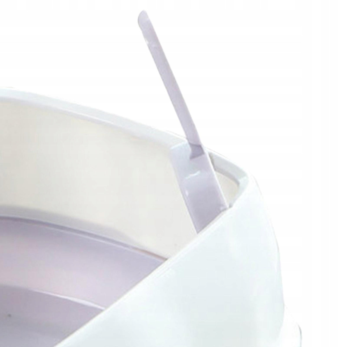Cat Litter Box Toilet Portable Sandbox Semi Closed Anti Splashing with Gray Packaging status original