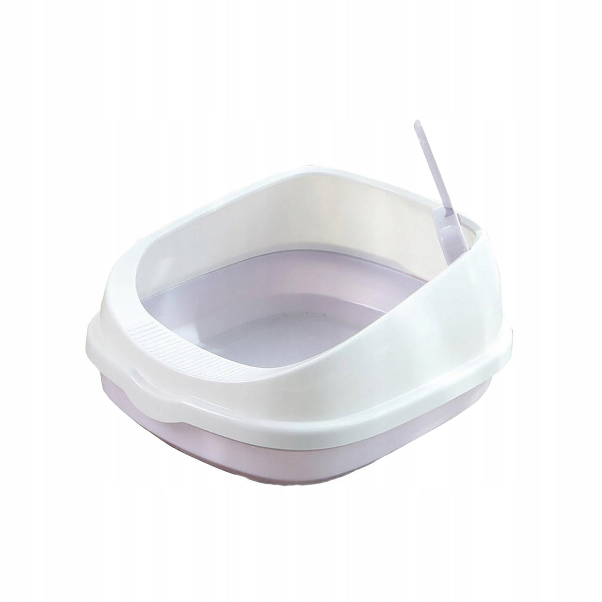 Cat Litter Box Toilet Portable Sandbox Semi Closed Anti Splashing with Gray