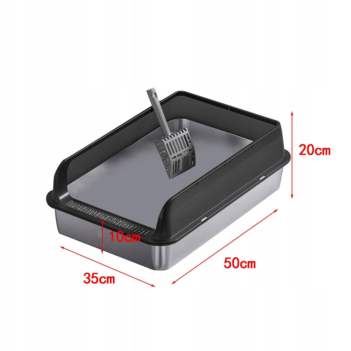 Cat Litter Box Top Entry Large Capacity Cat Sand Basin for Black and M Packaging status original