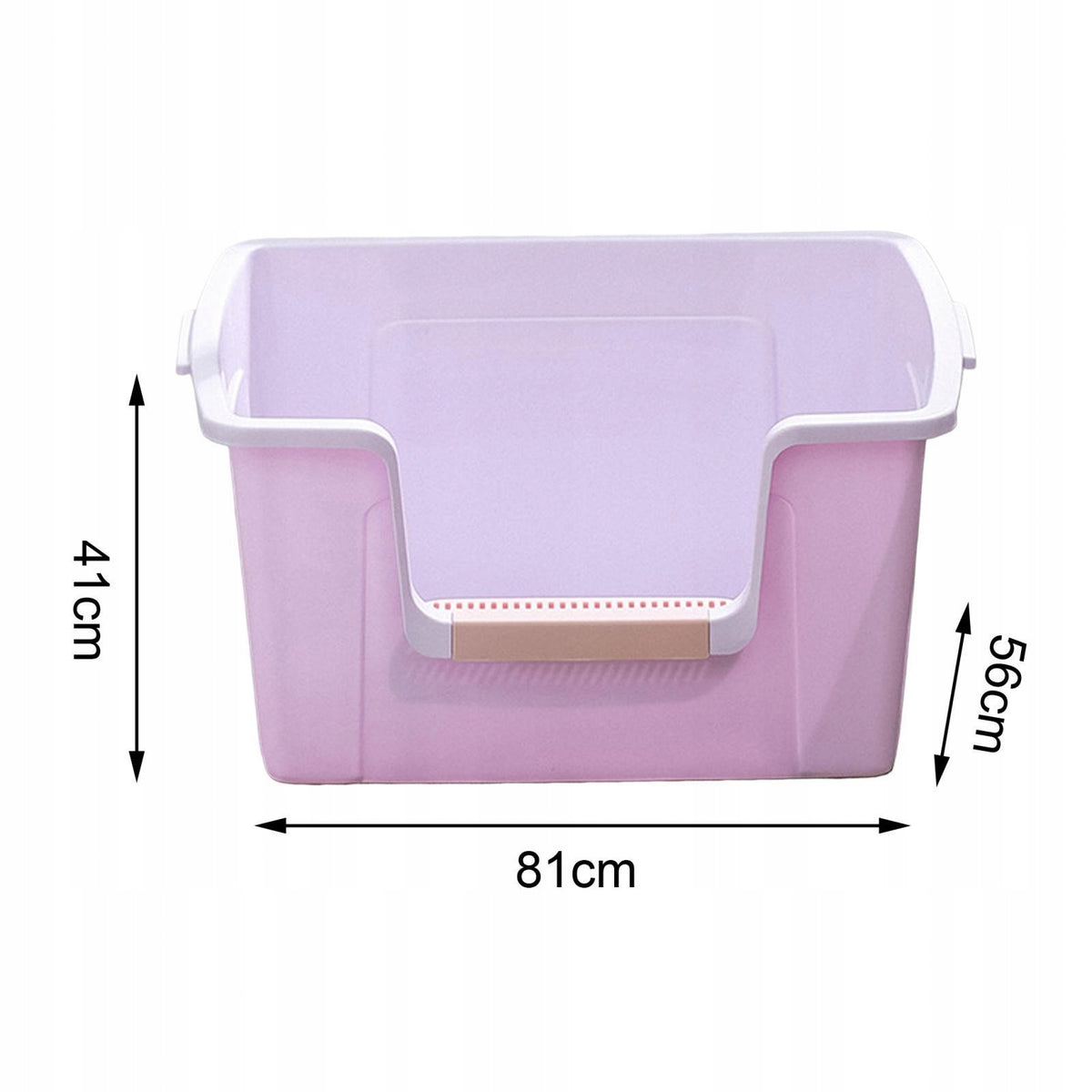 Cat Litter Box with Litter Pedal Sand Box Potty Kitten Litter Pan Violet Packaging status original