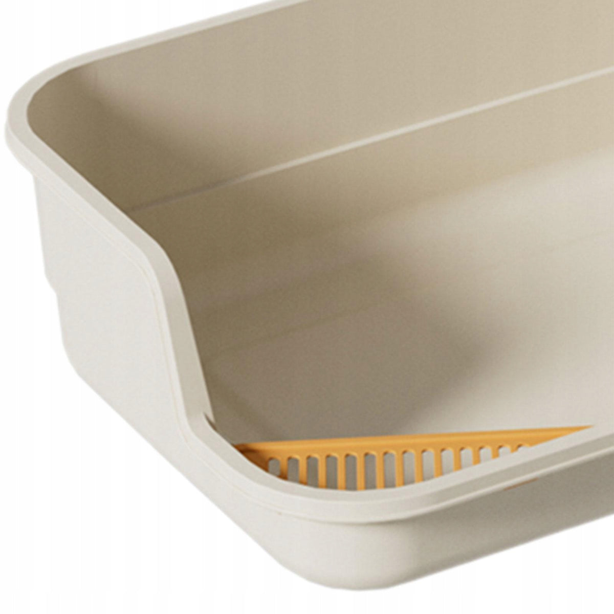 Cat Litter Box with Scoop Bedpan with High Sides Open Air Kitten white Manufacturer code 07864076243