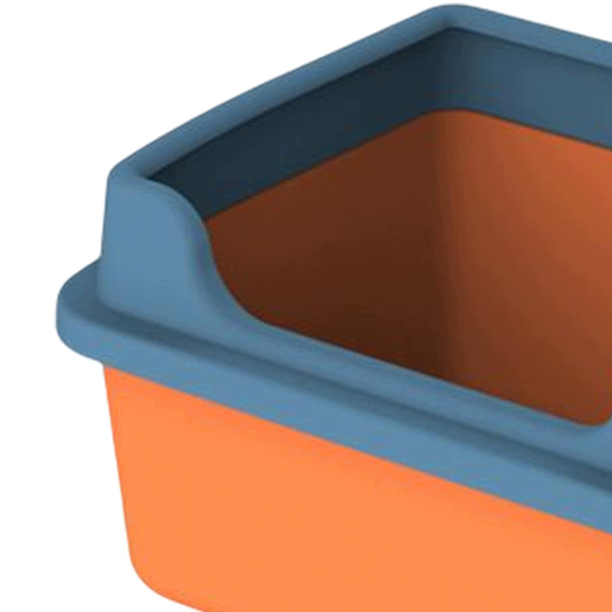 Cat Litter Boxes for Indoor Cats with Rim High Sides Open Air for Orange Packaging status original