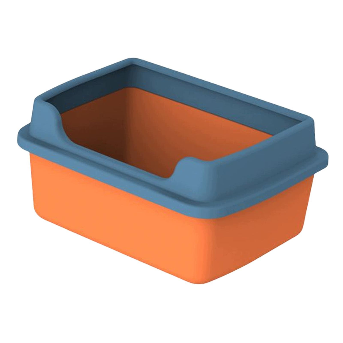 Cat Litter Boxes for Indoor Cats with Rim High Sides Open Air for Orange