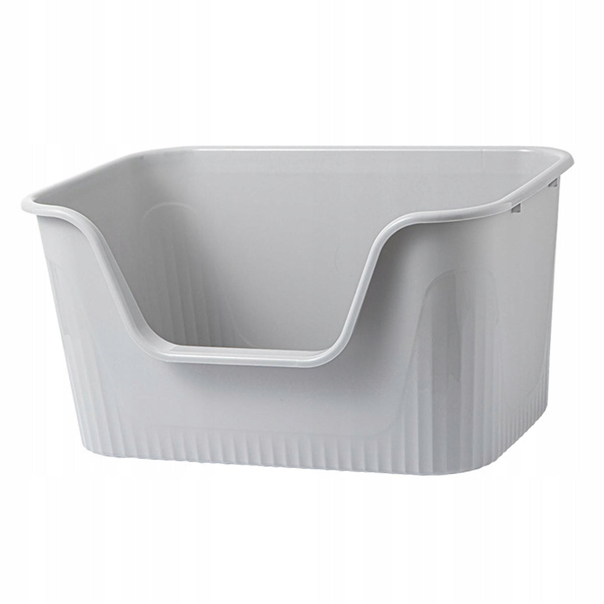 Cat Litter Boxes with High Sides, Large, Portable Bedpan, Easily Gray S
