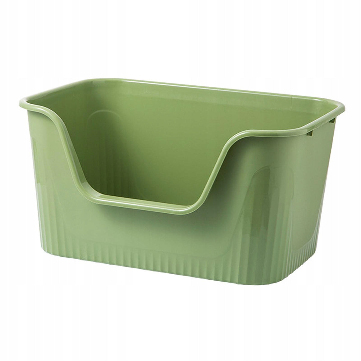 Cat Litter Boxes with High Sides, Large, Portable Bedpan, Easily Green S