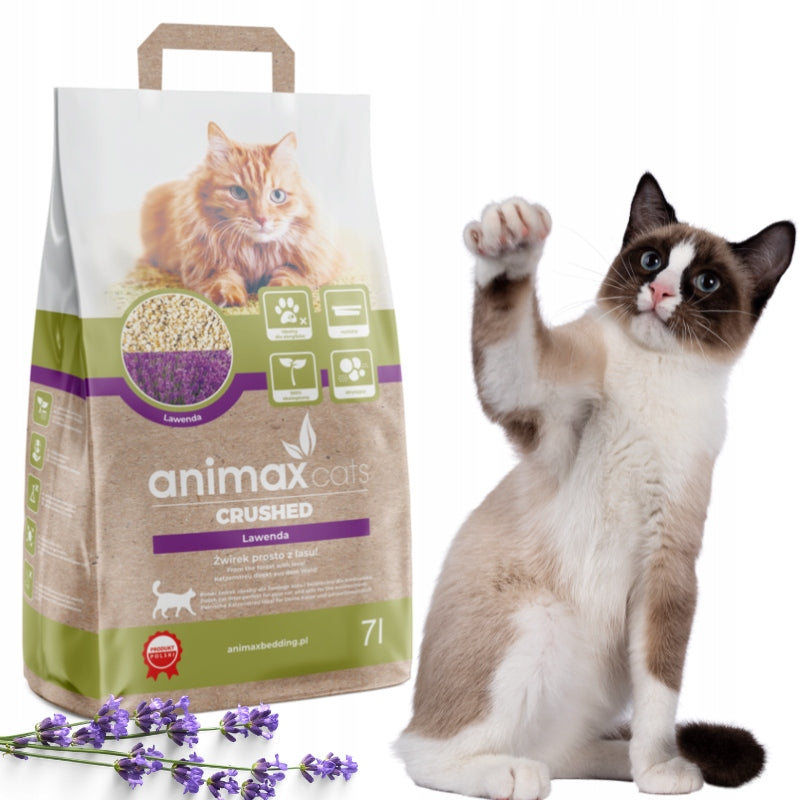 Cat Litter Clumping Wooden Animax Cats Lavender Coniferous 2x7L