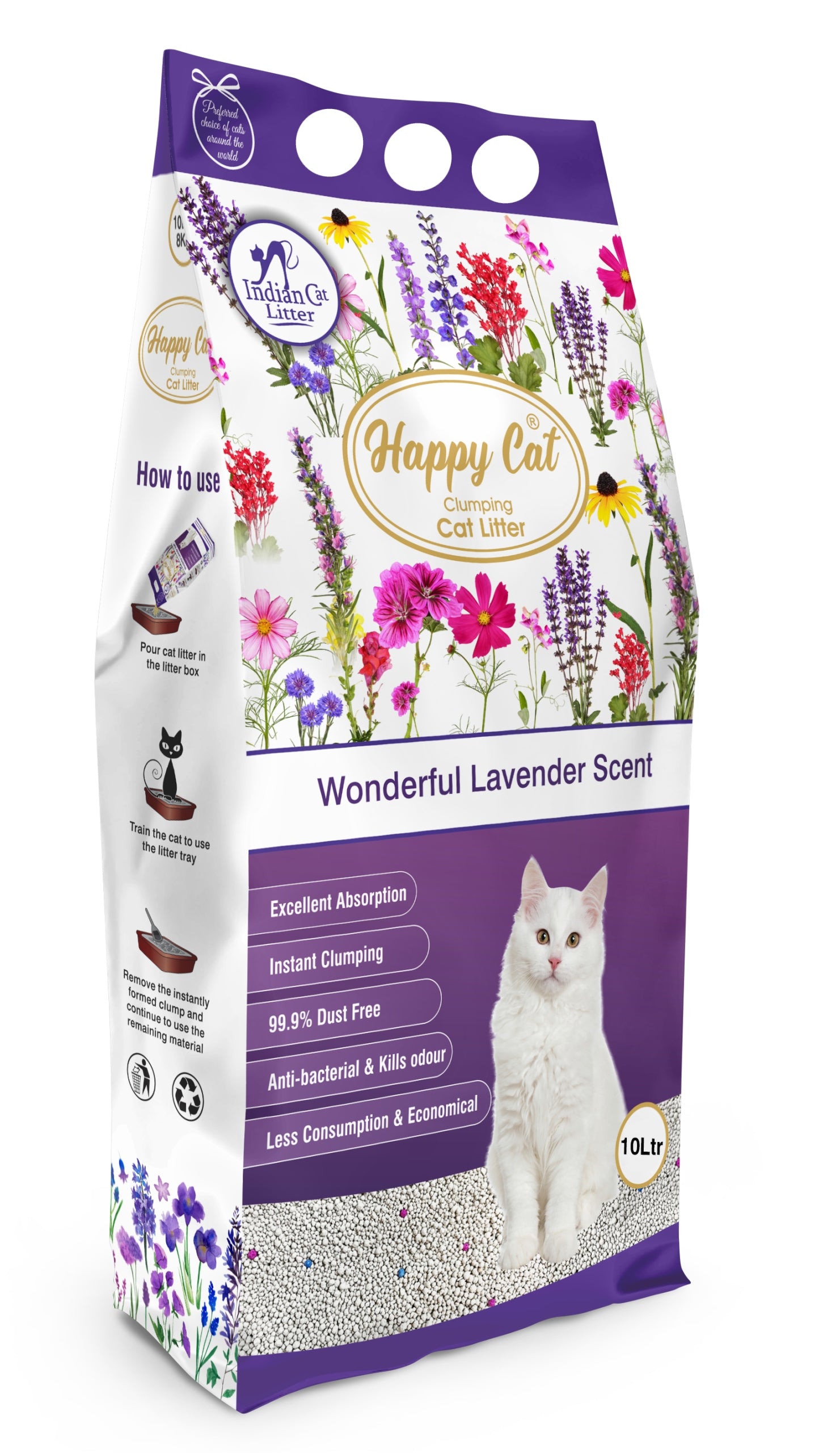 Cat Litter Indian 10L Bentonite Lavender Cat Litter