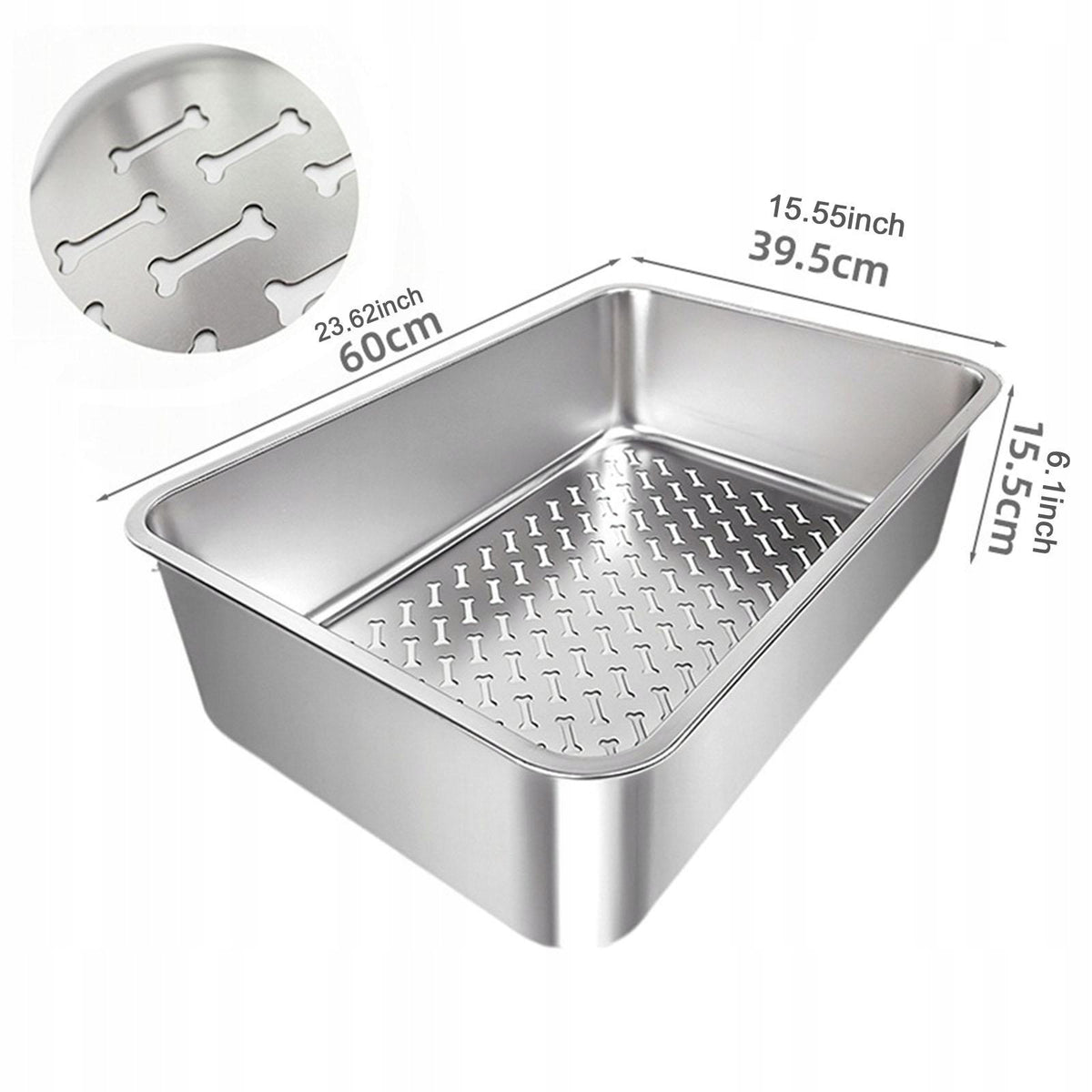 Cat Litter Pan Sandbox Container Bedpan Large Detachable Splashproof A Packaging status original