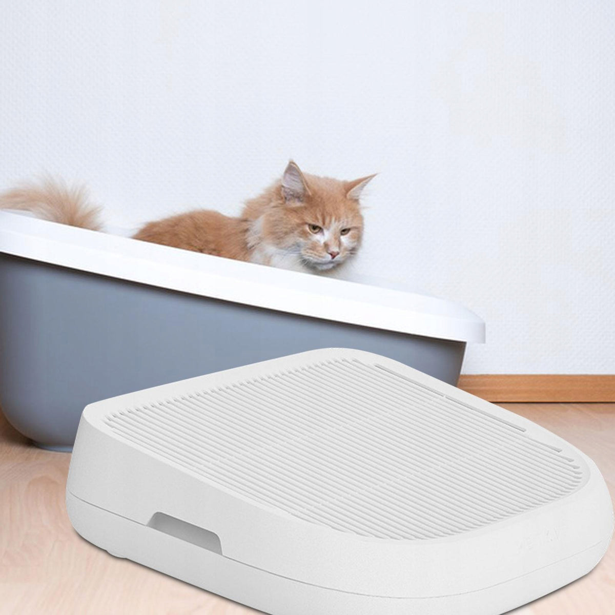 Cat Litter Ramp Easy Clean Sturdy Litter Stair for Kitten Pet Supply Cats