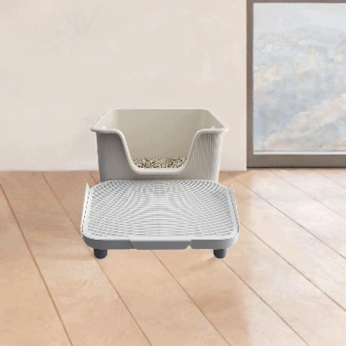 Cat Litter Ramp for Self Cleaning Cat Litter Box Double Layered Cat Litter