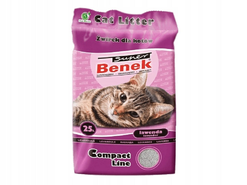 Cat Litter SUPER BENEK Compact Lavender 25 L