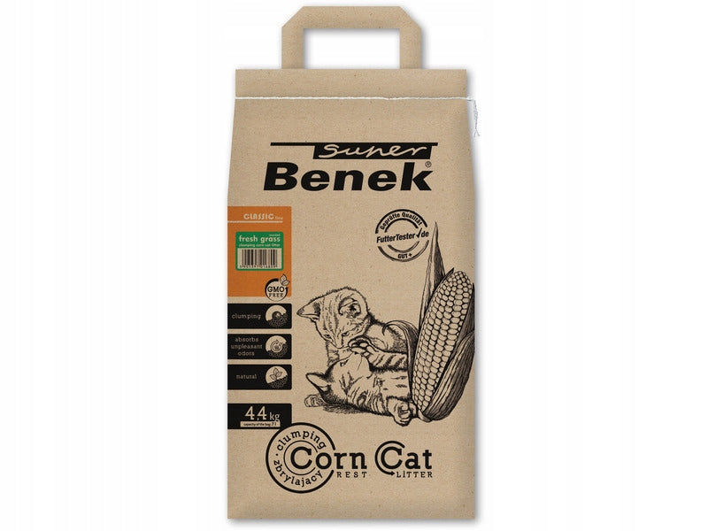 Cat Litter SUPER BENEK Corn Cat Fresh Grass 7 L