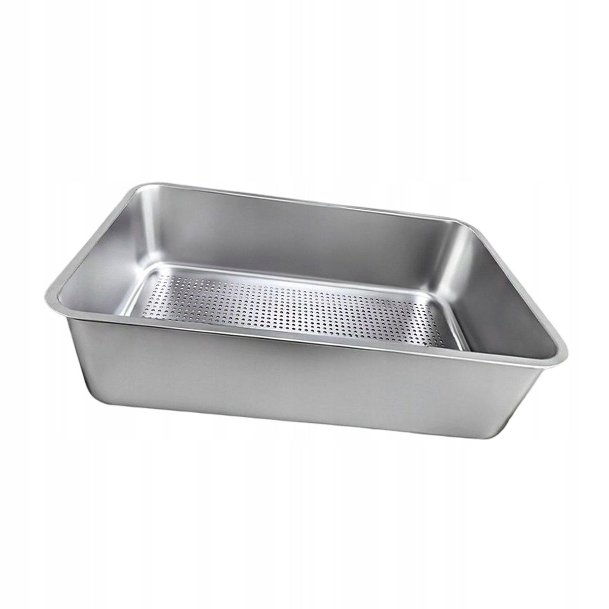 Cat Litter Sifter Tray Stainless Steel Sand Box Splashproof Open Top Large