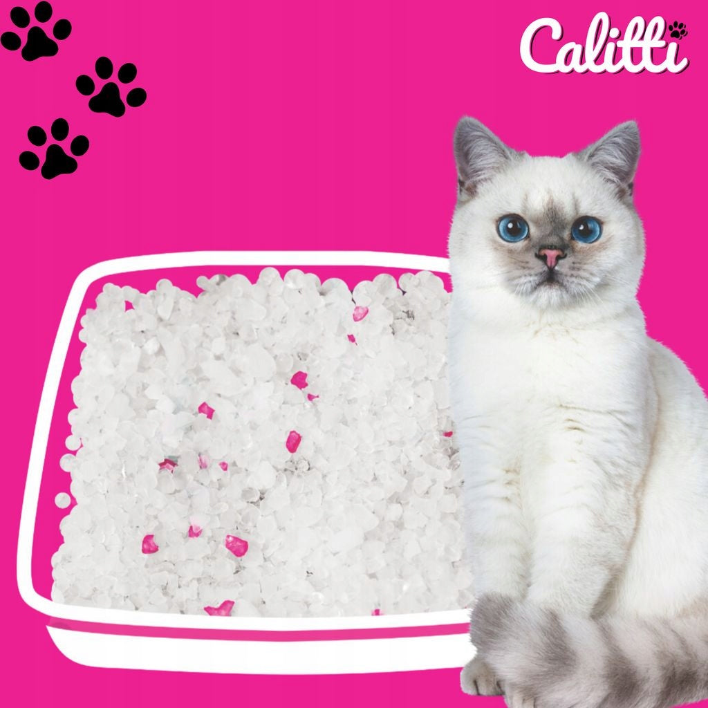 Cat Litter Silicone Antibacterial Calitti Crystals Dust-Free 4x3.8L Volume 15.2 l