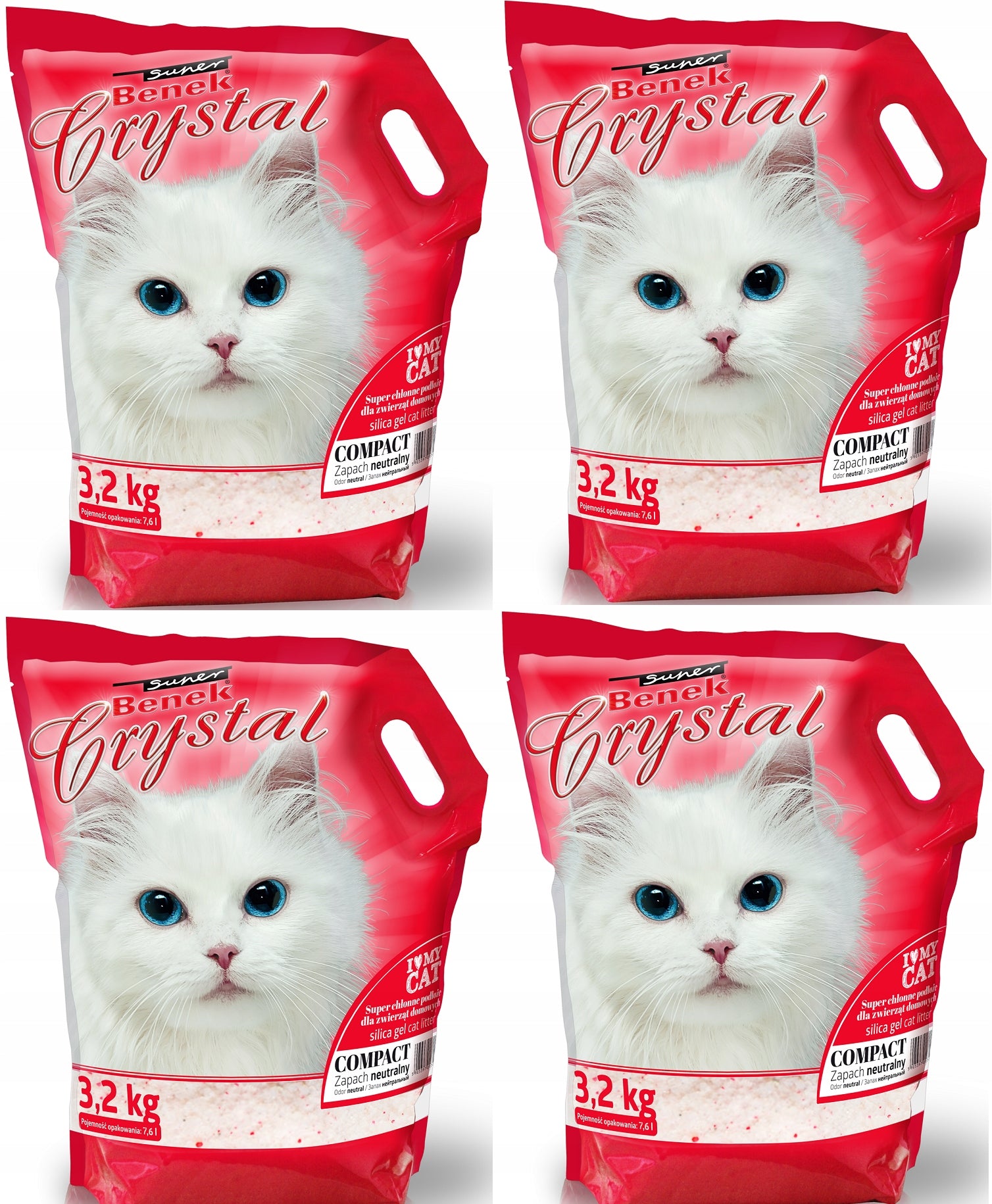 Cat Litter Silicone Benek Crystal Compact 4x7,6L Fine Star