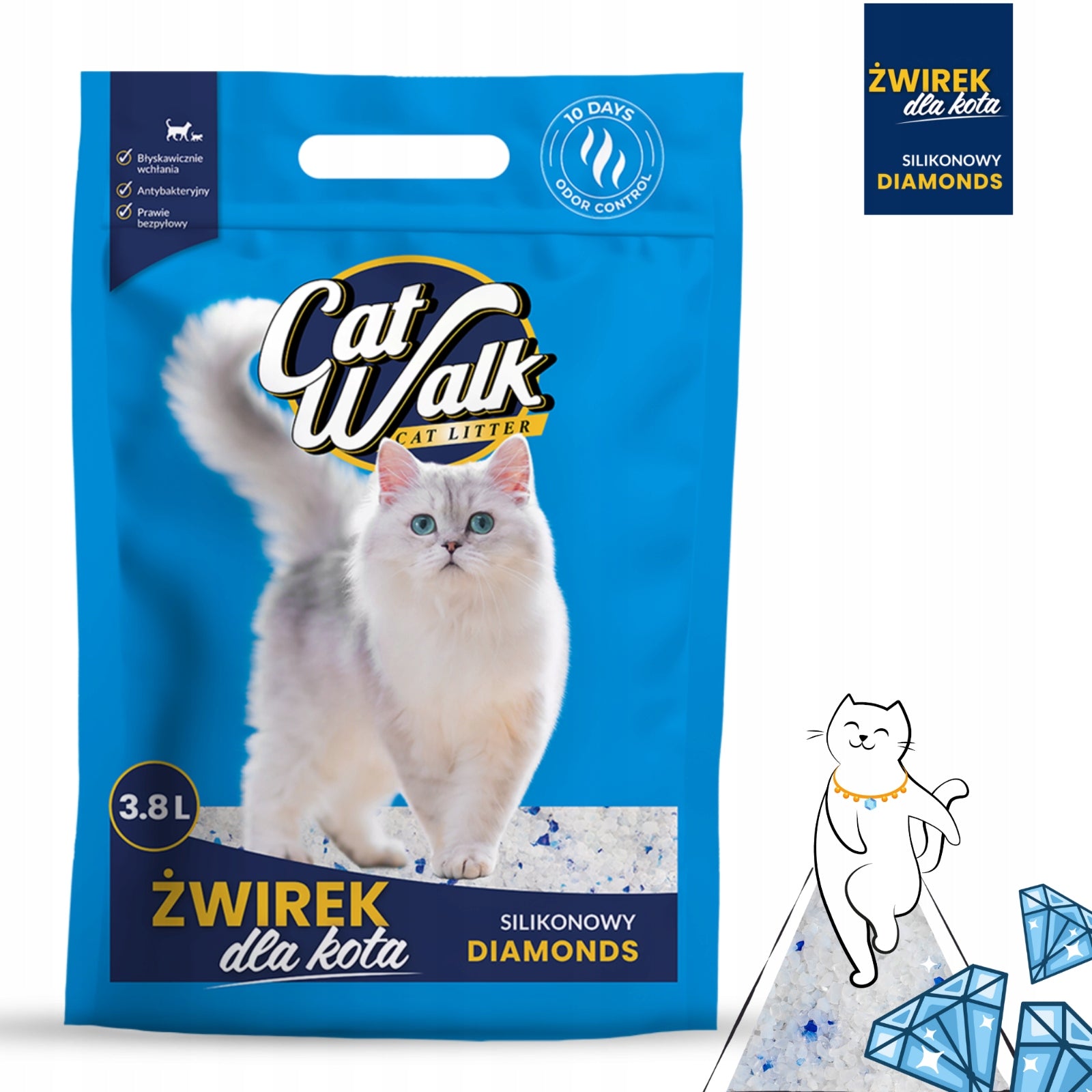 Cat Litter Silicone Dust-Free CatWalk Diamonds | Set of 8 EAN (GTIN) 5907222223635