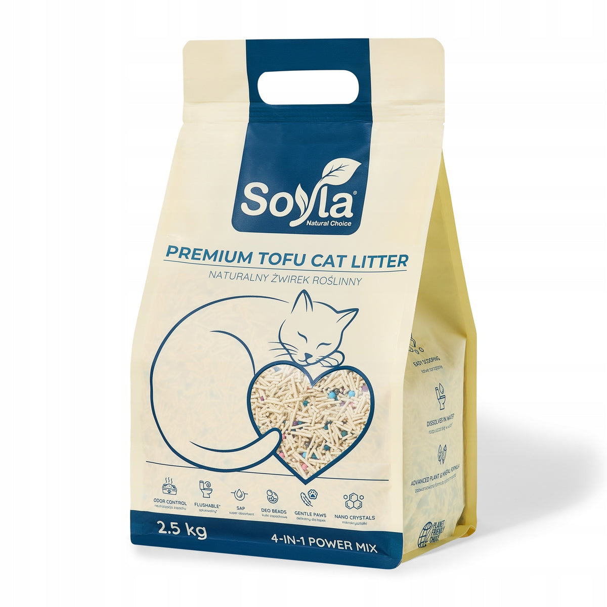 Cat Litter Tofu SOYLA 4in1 Power Mix 12L Clumping Dust-Free Efficient Manufacturer code 5908019902726