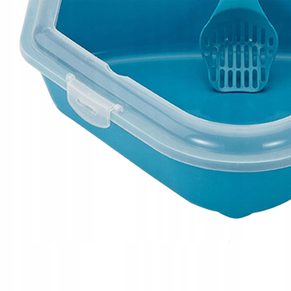 Cat Litter Tray, Cat Litter Box, Triangular with Scooper Open Top Anti Blue Manufacturer code 02664056652