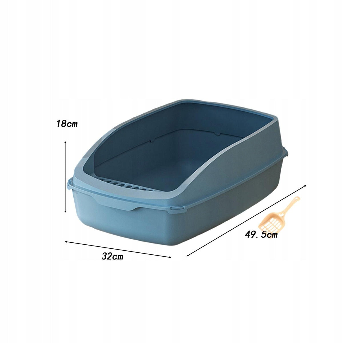 Cat Litter Tray,Cat Toilet, Cat Litter Container, Semi Closed Cat Sand Blue Packaging status original