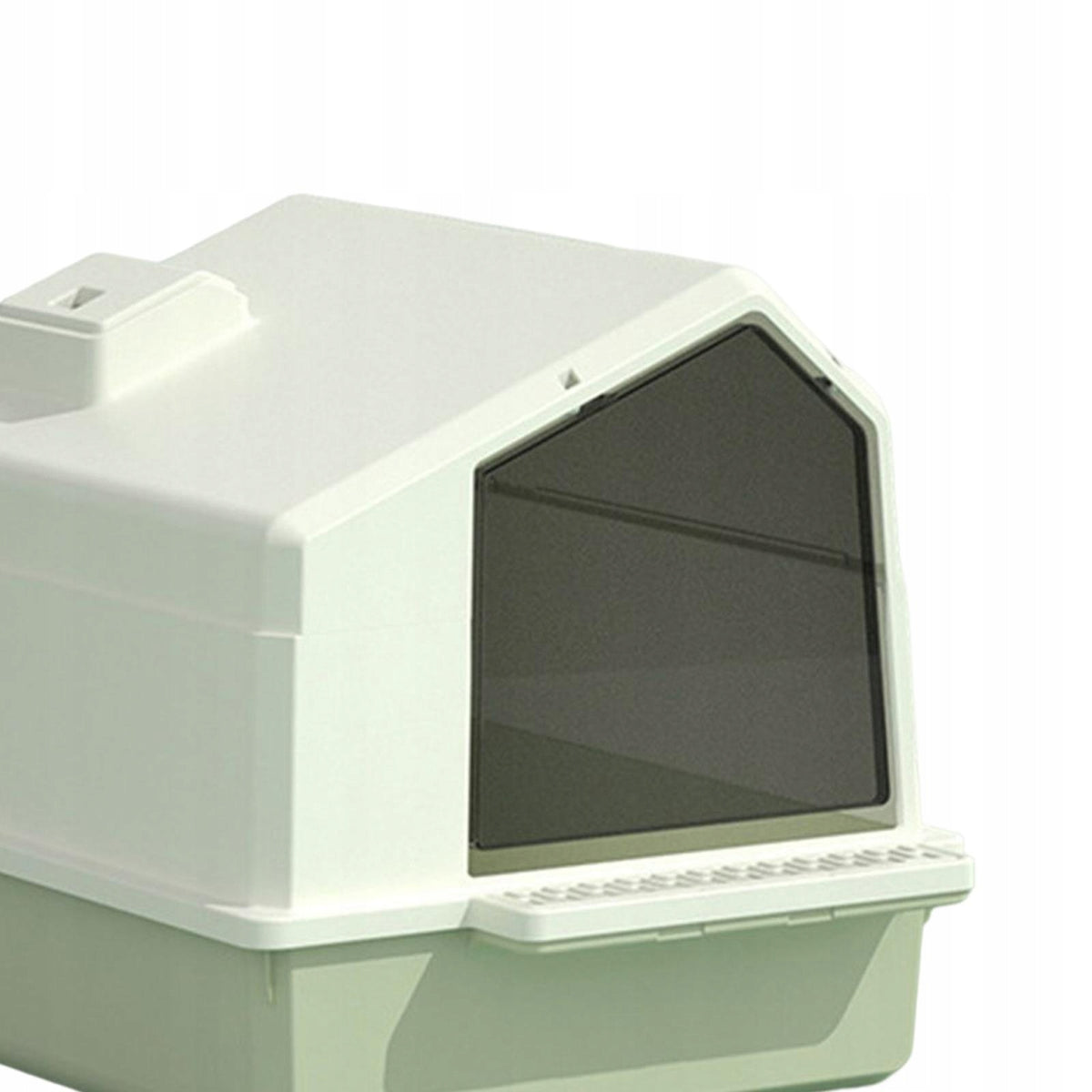Cat Litter Tray Enclosed Cat Potty Box Large Top Entry Lid Drawer Green Packaging status original