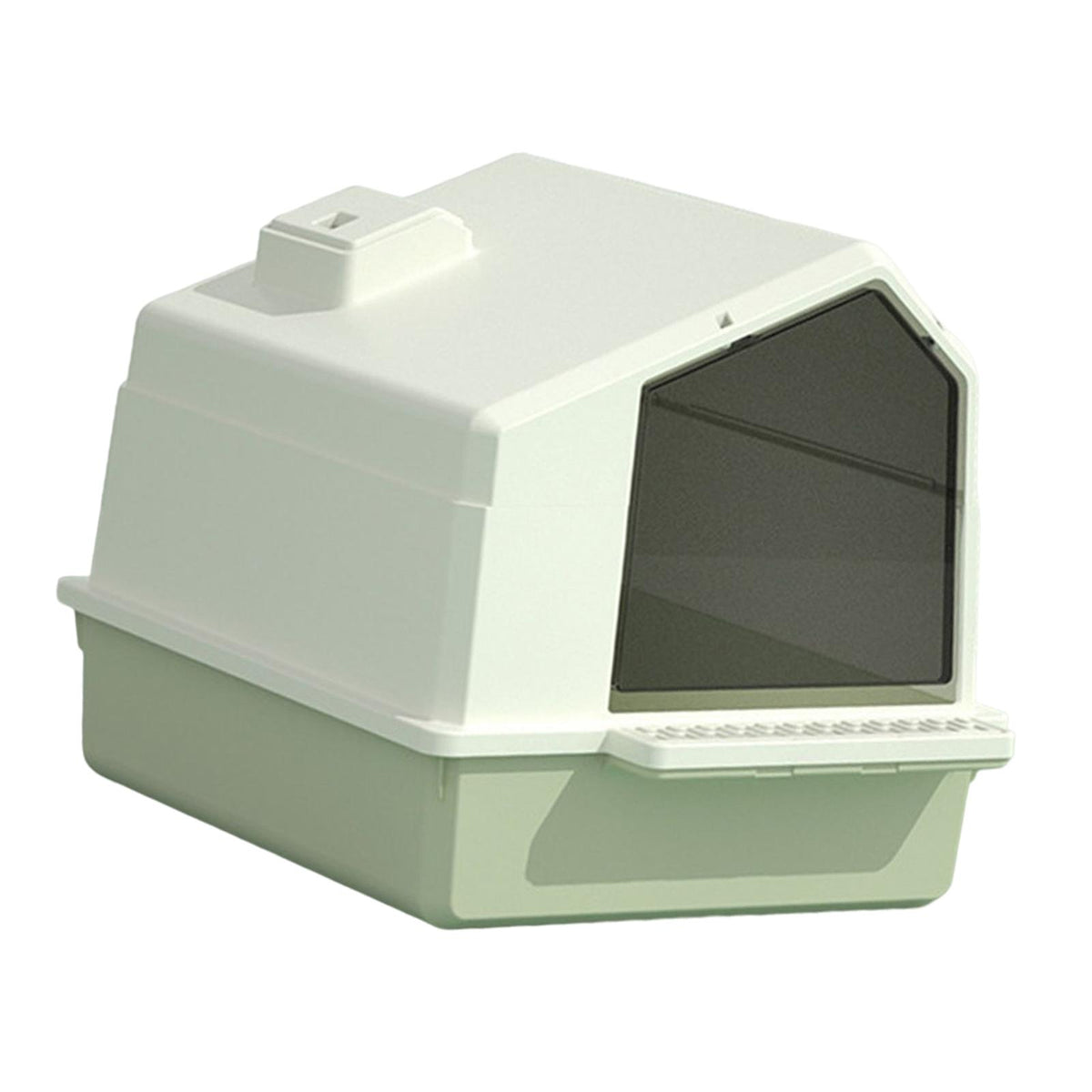 Cat Litter Tray Enclosed Cat Potty Box Large Top Entry Lid Drawer Green